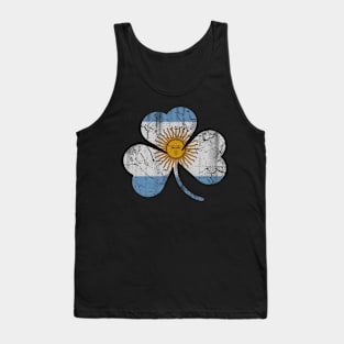 Argentina Flag Shamrock St Patrick's Day Argentine Tank Top